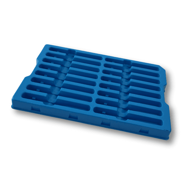 Medical Tray in blau für medizintechnische Produkte