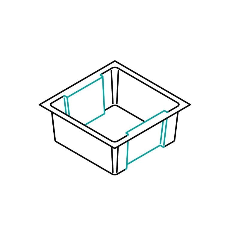 Tiefziehbehältnis Griffmulden