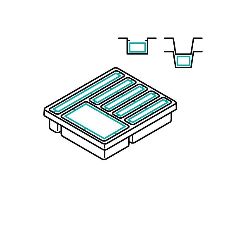 Tiefziehinlay Bauteilfixierung
